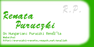 renata puruczki business card